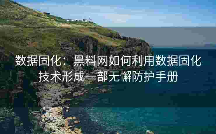 数据固化:黑料网如何利用数据固化技术形成一部无懈防护手册 数据固化:黑料网如何利用数据固化技术形成一部无懈防护手册